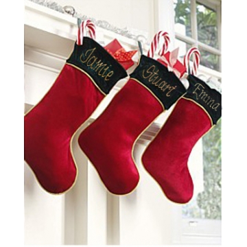 Christmas Stockings on Christmas Stocking Red Velvet Personalised Gold