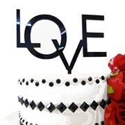 Cake signs, toppers and plaques  -  Modern LOVE