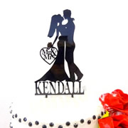 Cake signs, toppers and plaques personalised - Wedding  - Bride and Groom Surname