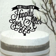 Cake signs, toppers and plaques personalised - Wedding  - Happily Ever After Banner