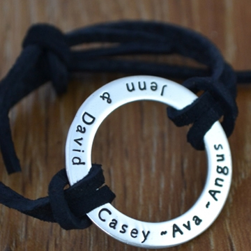 Handstamped Personalised Bracelet - My Wrist Eternity Large