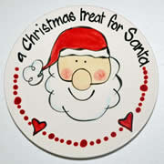 Handpainted Personalised Christmas Plate - A Treat for Santa